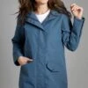 Sanne Recycled Waterproof Longline Jacket Blue Mirage
