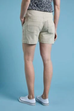 Willoughby Organic Cotton Summer Shorts Stone -Simple Closet Shop 78673