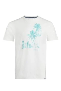 Shoreline Linen Blend Graphic T-Shirt Marshmallow -Simple Closet Shop 80885