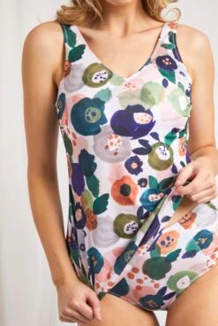 Saunton Printed Tankini Top Blush -Simple Closet Shop 81840