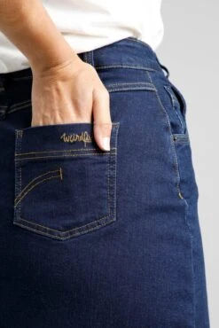 Enid Organic Denim Skirt Dark Denim 7 Enid Organic Denim Skirt Dark Denim -Simple Closet Shop 83057