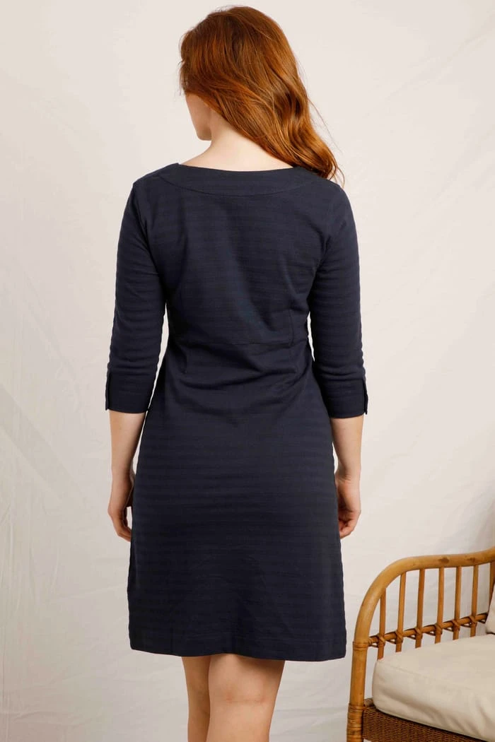 Imma Organic Jersey Dress Navy 3 Imma Organic Jersey Dress Navy - Image 3
