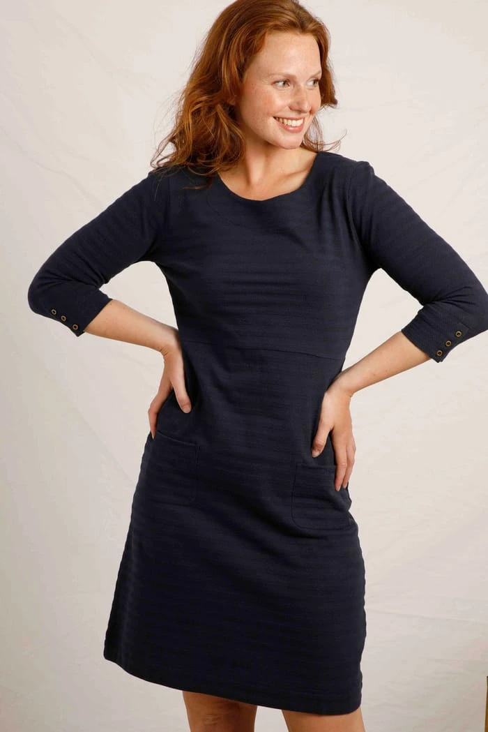 Imma Organic Jersey Dress Navy 1 Imma Organic Jersey Dress Navy