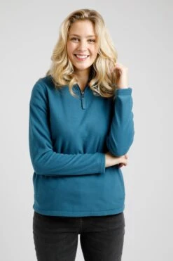 Esterel 1/4 Fleece Microfleece Uniform Blue