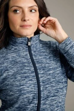 Adele Recycled Full Zip Fleece Dark Navy -Simple Closet Shop 87933