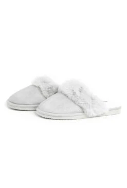 Sienna Mule Slippers Pearl Grey -Simple Closet Shop 89033