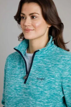 Nancy Recycled 1/4 Zip Fleece Ivy -Simple Closet Shop 91273