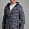 Sandbanks Full Zip Soft Knit Hoodie Ensign Blue