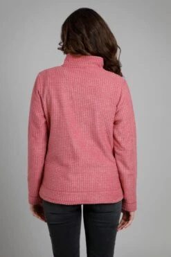 Larsson Eco 1/4 Zip Triangle Fleece Powder Pink -Simple Closet Shop 91363