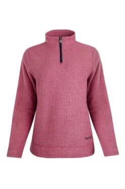 Larsson Eco 1/4 Zip Triangle Fleece Powder Pink -Simple Closet Shop 91369