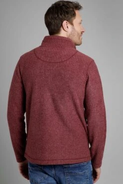 Dighton Eco 1/4 Zip Triangle Fleece Garnet -Simple Closet Shop 91372