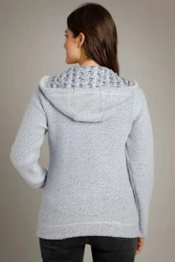 Weylin Full Zip Eco Macaroni Hoodie Powder Blue -Simple Closet Shop 91559