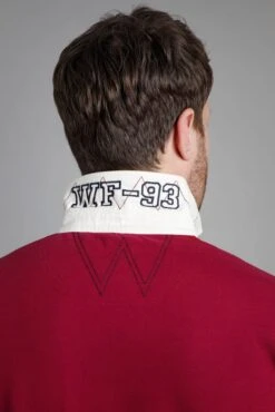 Fulshaw Organic Long Sleeve Rugby Shirt Garnet 7 Fulshaw Organic Long Sleeve Rugby Shirt Garnet -Simple Closet Shop 91660