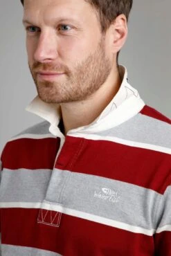 Laxton Organic Long Sleeve Stripe Rugby Shirt Grey 7 Laxton Organic Long Sleeve Stripe Rugby Shirt Grey -Simple Closet Shop 91667