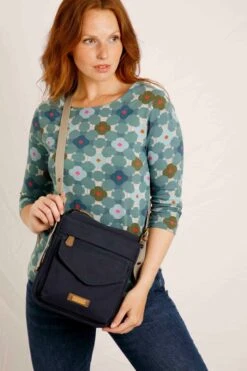 Norton Washed Canvas Cross Body Bag Navy