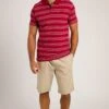 Rothko Stripe Polo Shirt Garnet