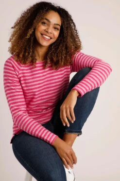 Miara Organic Crew Neck Sweatshirt Berry