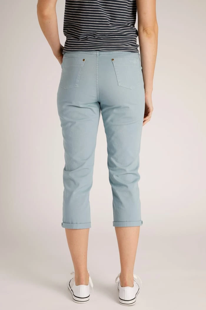 Nicoya Organic Stretch Cropped Trousers Faded Denim 3 Nicoya Organic Stretch Cropped Trousers Faded Denim - Image 3