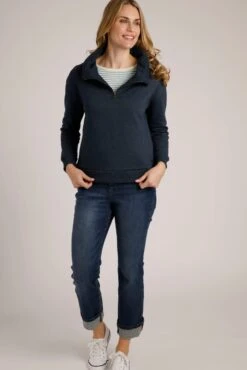 Keyra 1/4 Zip Sweatshirt Navy
