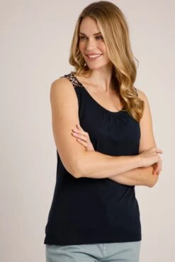 Tisha Eco Jersey Vest Dark Navy