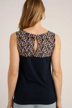 Tisha Eco Jersey Vest Dark Navy -Simple Closet Shop 92758