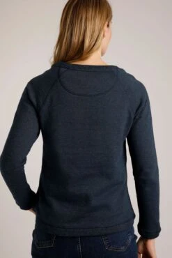 Armina Crew Neck Sweatshirt Navy -Simple Closet Shop 92787