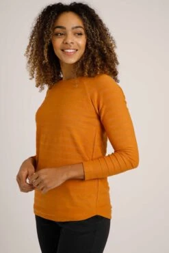 Monsaraz Organic Crew Neck Sweatshirt Caramel