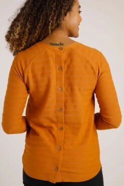 Monsaraz Organic Crew Neck Sweatshirt Caramel -Simple Closet Shop 93045