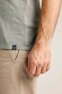 Barrett Organic Short Sleeve Henley T-Shirt Shadow -Simple Closet Shop 93166