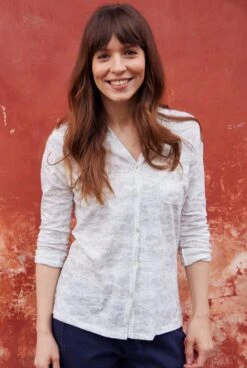 Ginny Organic Jersey Shirt Light Cream