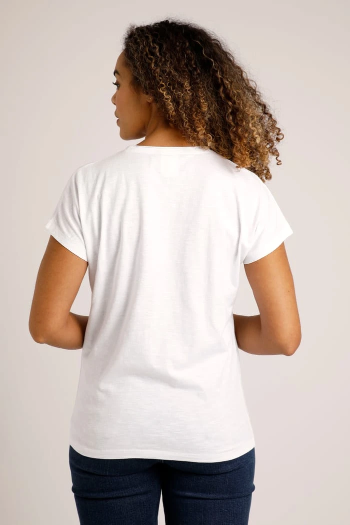 Shores Organic Cotton Graphic T-Shirt White 3 Shores Organic Cotton Graphic T-Shirt White - Image 3