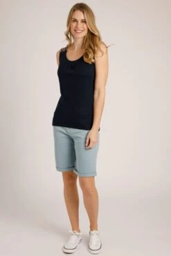 Carmen Organic Stretch Shorts Faded Denim 7 Carmen Organic Stretch Shorts Faded Denim -Simple Closet Shop 93577