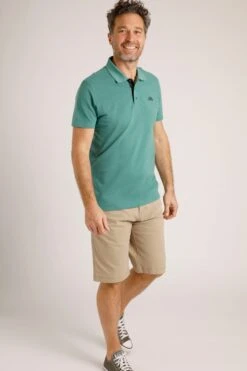 Miles Pique Polo Shirt Dark Jade
