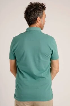 Miles Pique Polo Shirt Dark Jade -Simple Closet Shop 93595