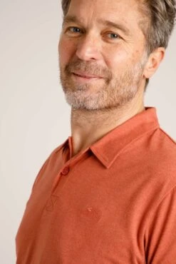 Jetstream Polo Shirt Baked Clay -Simple Closet Shop 93703