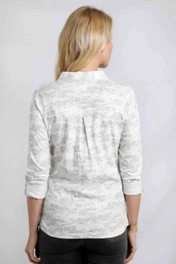 Ginny Organic Jersey Shirt Light Cream -Simple Closet Shop 93879