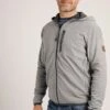 Pellon Full Zip Micro Stripe Hoodie Grey