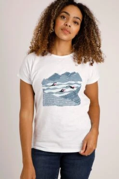 Swimmers Organic Graphic T-Shirt White -Simple Closet Shop 93951