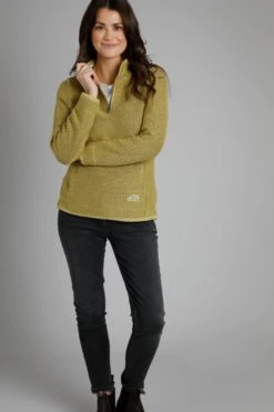 Aria 1/4 Zip Eco Macaroni Sweatshirt Antique Moss