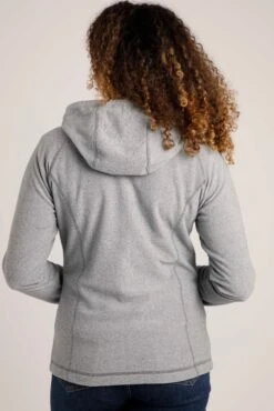 Gemna Full Zip Micro Stripe Hoodie Grey -Simple Closet Shop 94618