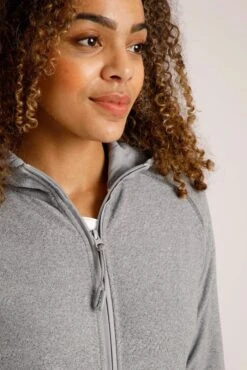 Gemna Full Zip Micro Stripe Hoodie Grey -Simple Closet Shop 94620