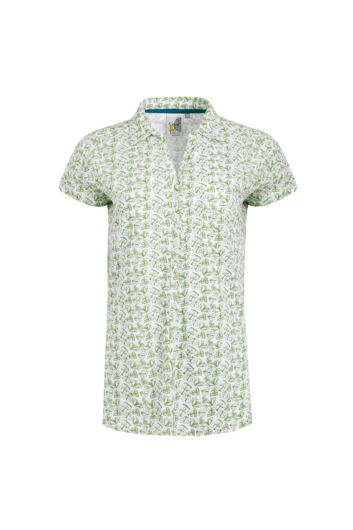 Jaco Organic Short Sleeve Shirt Dusty White 2 Jaco Organic Short Sleeve Shirt Dusty White - Image 2