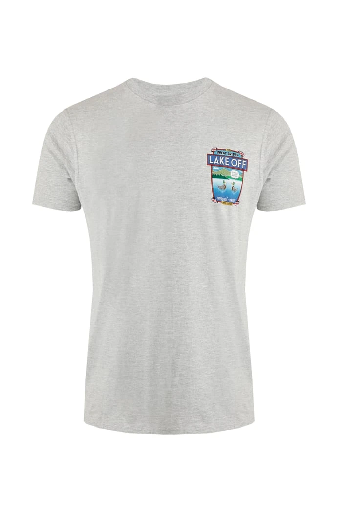 Lake Off Charity Artist T-Shirt RSPB Grey Marl 2 Lake Off Charity Artist T-Shirt RSPB Grey Marl - Image 2