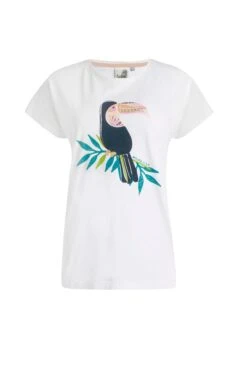 Toucan Organic Graphic T-Shirt White -Simple Closet Shop 95289