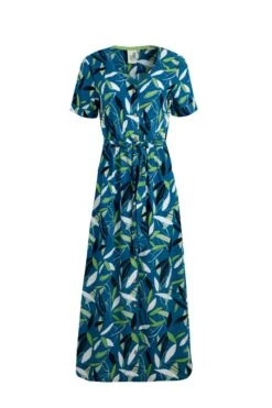 Islanna Lenzing EcoVero™ Midi Dress Deep Sea Blue -Simple Closet Shop 95312