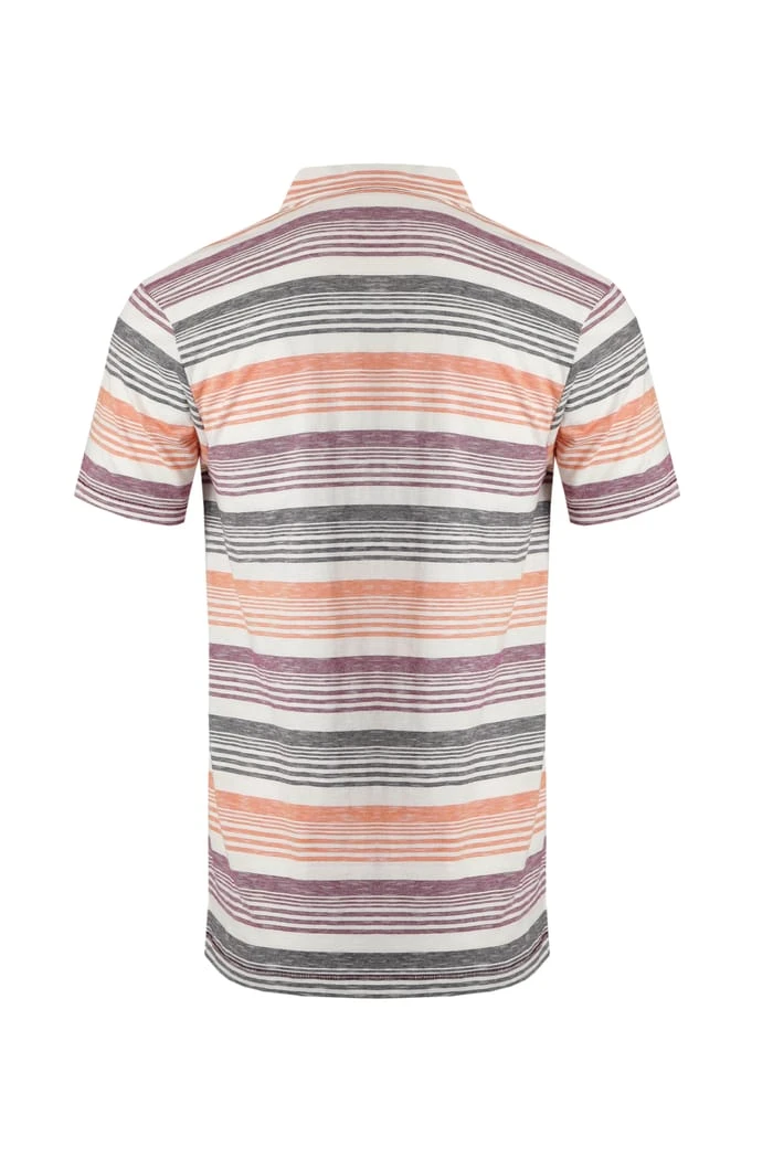 Mersey Organic Stripe Polo Shirt Nightshade 4 Mersey Organic Stripe Polo Shirt Nightshade - Image 4