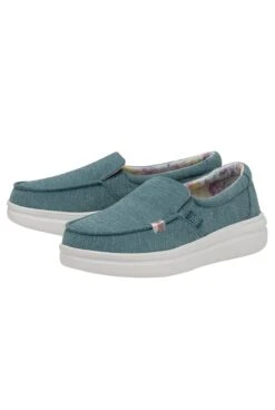 Hey Dude Misty Rise Canvas Shoe Blue Surf