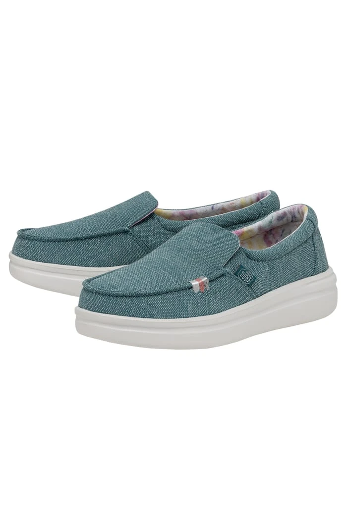 Hey Dude Misty Rise Canvas Shoe Blue Surf 1 Hey Dude Misty Rise Canvas Shoe Blue Surf