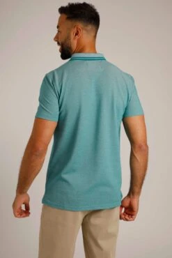 Harlow Eco Pique Polo Shirt Peacock Blue -Simple Closet Shop 95503