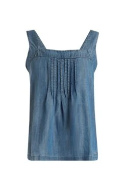 Frangi Tencel™ Vest Denim -Simple Closet Shop 95666